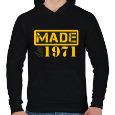 PRINTFASHION 1971 - Férfi kapucnis pulóver - Fekete férfi pulóver, kardigán