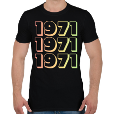 PRINTFASHION 1971 - Férfi póló - Fekete