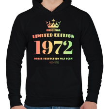 PRINTFASHION 1972 - Férfi kapucnis pulóver - Fekete férfi pulóver, kardigán