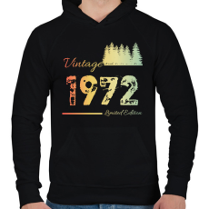 PRINTFASHION 1972 - Férfi kapucnis pulóver - Fekete