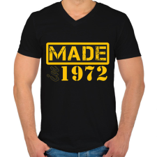 PRINTFASHION 1972 - Férfi V-nyakú póló - Fekete férfi póló