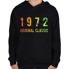 PRINTFASHION 1972 - Gyerek kapucnis pulóver - Fekete gyerek pulóver, kardigán