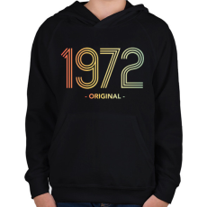 PRINTFASHION 1972 - Gyerek kapucnis pulóver - Fekete