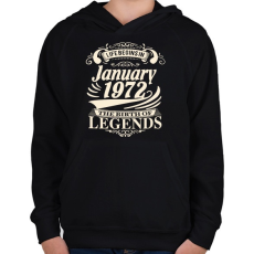 PRINTFASHION 1972 Január -  A legenda megszületett - Gyerek kapucnis pulóver - Fekete