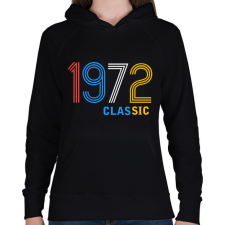 PRINTFASHION 1972 - Női kapucnis pulóver - Fekete női pulóver, kardigán