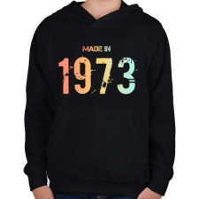 PRINTFASHION 1973 - Gyerek kapucnis pulóver - Fekete gyerek pulóver, kardigán