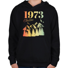 PRINTFASHION 1973 - Gyerek kapucnis pulóver - Fekete