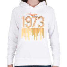 PRINTFASHION 1973 - Női kapucnis pulóver - Fehér női pulóver, kardigán