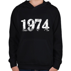 PRINTFASHION 1974 - Gyerek kapucnis pulóver - Fekete