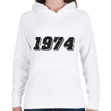 PRINTFASHION 1974 - Női kapucnis pulóver - Fehér női pulóver, kardigán