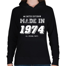 PRINTFASHION 1974 - Női kapucnis pulóver - Fekete