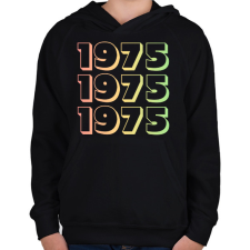 PRINTFASHION 1975 - Gyerek kapucnis pulóver - Fekete gyerek pulóver, kardigán