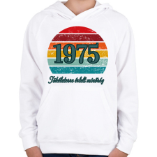 PRINTFASHION 1975 retro kör háttér - Gyerek kapucnis pulóver - Fehér gyerek pulóver, kardigán