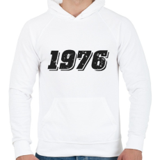 PRINTFASHION 1976 - Férfi kapucnis pulóver - Fehér