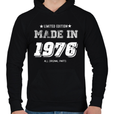 PRINTFASHION 1976 - Férfi kapucnis pulóver - Fekete férfi pulóver, kardigán