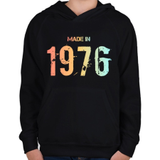 PRINTFASHION 1976 - Gyerek kapucnis pulóver - Fekete gyerek pulóver, kardigán