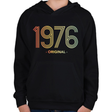 PRINTFASHION 1976 - Gyerek kapucnis pulóver - Fekete gyerek pulóver, kardigán