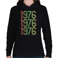PRINTFASHION 1976 - Női kapucnis pulóver - Fekete női pulóver, kardigán