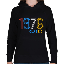 PRINTFASHION 1976 - Női kapucnis pulóver - Fekete női pulóver, kardigán