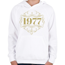 PRINTFASHION 1977 - Gyerek kapucnis pulóver - Fehér