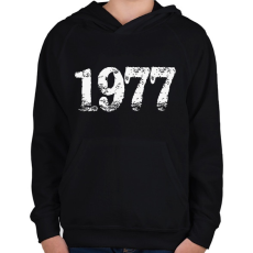 PRINTFASHION 1977 - Gyerek kapucnis pulóver - Fekete