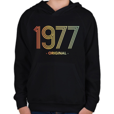 PRINTFASHION 1977 - Gyerek kapucnis pulóver - Fekete