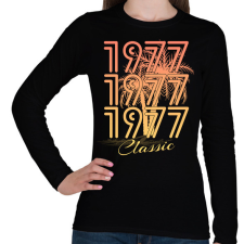 PRINTFASHION 1977 - Női hosszú ujjú póló - Fekete női póló