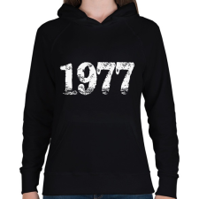 PRINTFASHION 1977 - Női kapucnis pulóver - Fekete női pulóver, kardigán