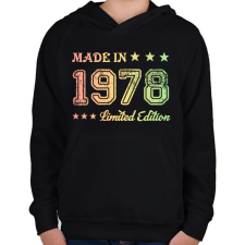 PRINTFASHION 1978 - Gyerek kapucnis pulóver - Fekete gyerek pulóver, kardigán