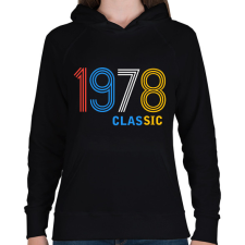 PRINTFASHION 1978 - Női kapucnis pulóver - Fekete női pulóver, kardigán