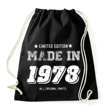 PRINTFASHION 1978 - Sportzsák, Tornazsák - Fekete tornazsák