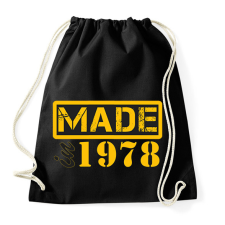 PRINTFASHION 1978 - Sportzsák, Tornazsák - Fekete tornazsák