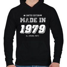 PRINTFASHION 1979 - Férfi kapucnis pulóver - Fekete férfi pulóver, kardigán