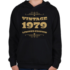 PRINTFASHION 1979 - Gyerek kapucnis pulóver - Fekete