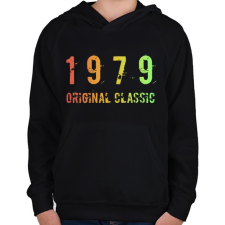 PRINTFASHION 1979 - Gyerek kapucnis pulóver - Fekete gyerek pulóver, kardigán