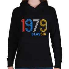 PRINTFASHION 1979 - Női kapucnis pulóver - Fekete női pulóver, kardigán