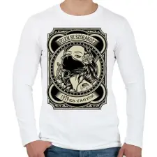 PRINTFASHION 1979 Velem ne szórakozz - Férfi hosszú ujjú póló - Fehér férfi póló