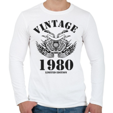 PRINTFASHION 1980 - Férfi hosszú ujjú póló - Fehér