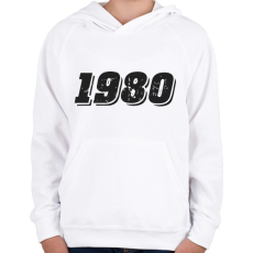 PRINTFASHION 1980 - Gyerek kapucnis pulóver - Fehér