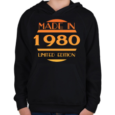 PRINTFASHION 1980 - Gyerek kapucnis pulóver - Fekete gyerek pulóver, kardigán