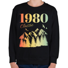 PRINTFASHION 1980 - Gyerek pulóver - Fekete