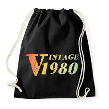 PRINTFASHION 1980 - Sportzsák, Tornazsák - Fekete tornazsák