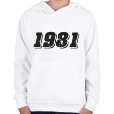 PRINTFASHION 1981 - Gyerek kapucnis pulóver - Fehér gyerek pulóver, kardigán