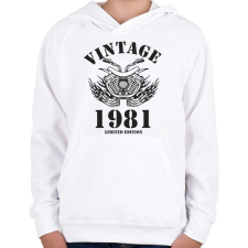 PRINTFASHION 1981 - Gyerek kapucnis pulóver - Fehér gyerek pulóver, kardigán