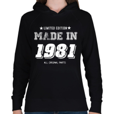 PRINTFASHION 1981 - Női kapucnis pulóver - Fekete