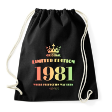 PRINTFASHION 1981 - Sportzsák, Tornazsák - Fekete tornazsák