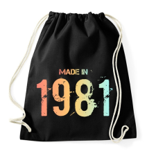 PRINTFASHION 1981 - Sportzsák, Tornazsák - Fekete tornazsák