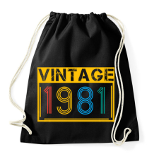 PRINTFASHION 1981 - Sportzsák, Tornazsák - Fekete tornazsák