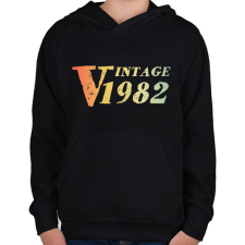 PRINTFASHION 1982 - Gyerek kapucnis pulóver - Fekete gyerek pulóver, kardigán