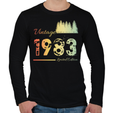 PRINTFASHION 1983 - Férfi hosszú ujjú póló - Fekete